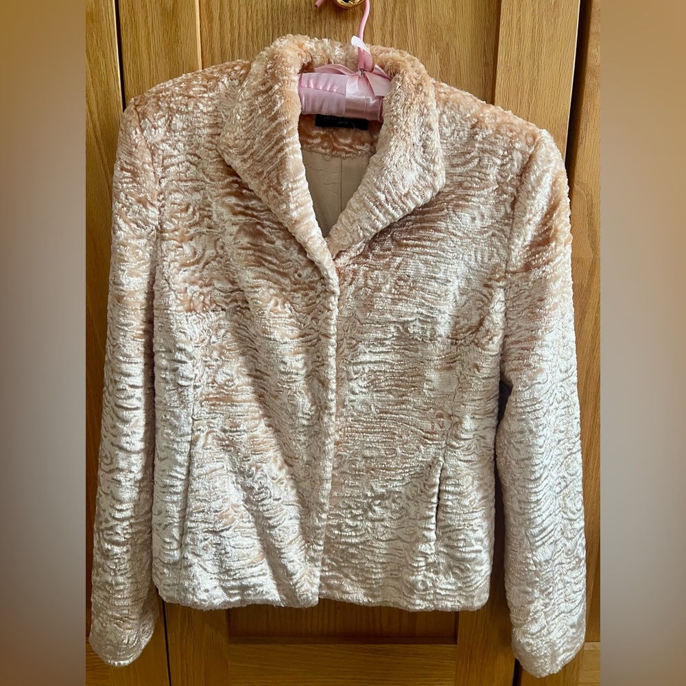 Faux Fur Jacket Petite Small by Valerie Stevens